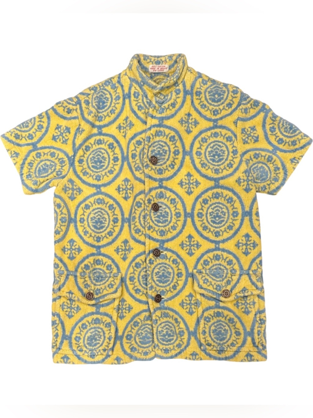 Vintage Men’s Cabana Shirt Cotton Short Sleeve Made in Brazil